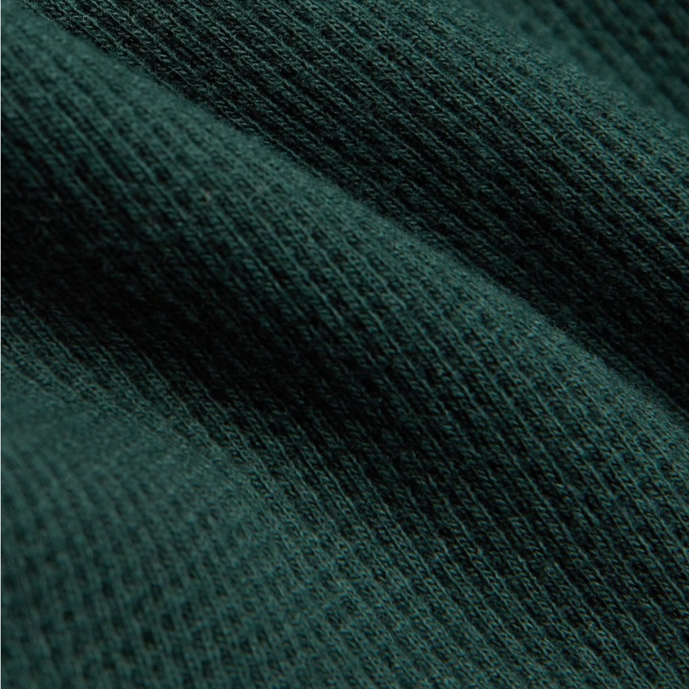 Aritzia Sunday Best Dark Green Baby Waffle Flare Lounge Pants, new without tags - Picture 4 of 7